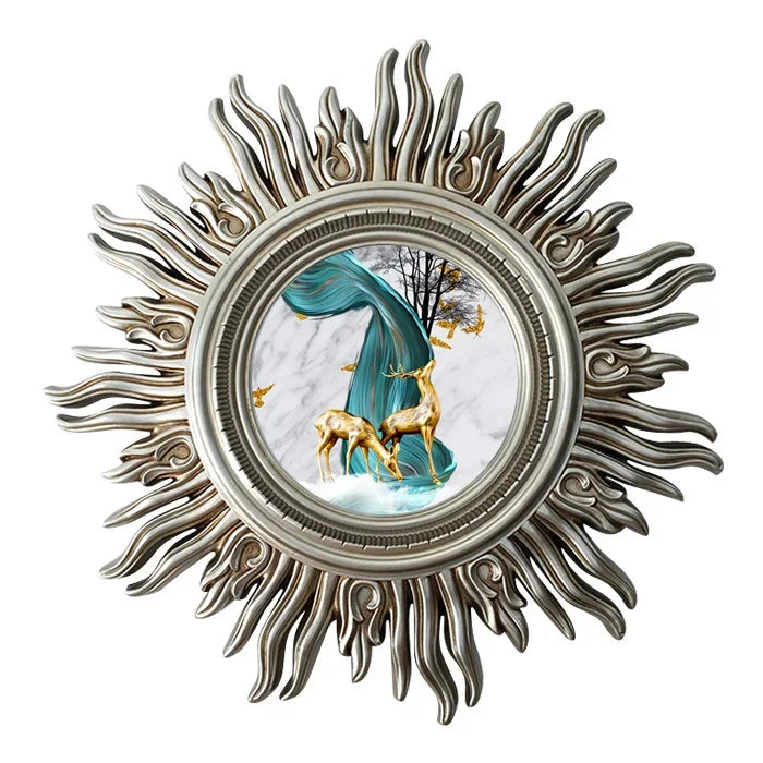 Sun Apollo Art Wall Mirror Decorative Bathroom Accessory Unique Champion Designs Reflective Art Piece Elegant Wall Decor