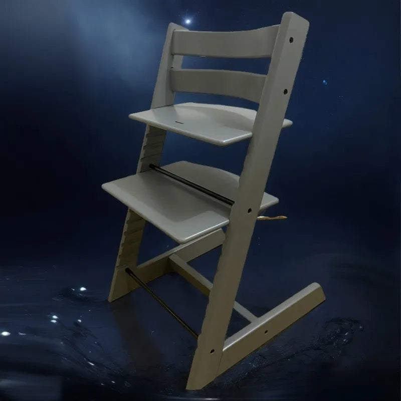 X&D Children's Growth Chair Baby Dining Chair Multifunctional Adjustable Beech Wood Children's High Legged Learning Chair 2024