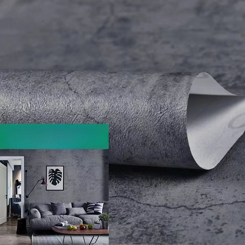 Concrete Countertop Contact Paper Gray Cement Industrial Paper 3D Textured Self Adhesive Waterproof Wallpaper for Home Decor