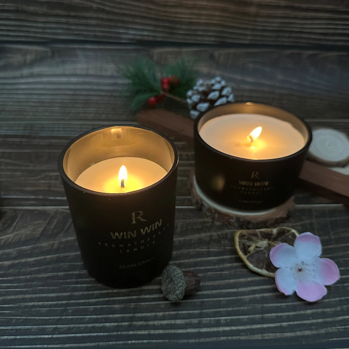 Lavender/Velvet Rose Black Cup Size Cup Aromatherapy Candle Bedroom Fragrance Candle Hand Gift Smokeless Soybean Wax Candle