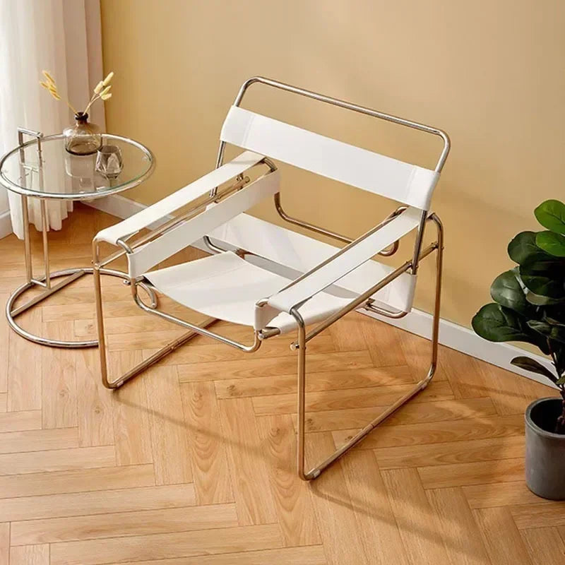 Nordic Vassili Leisure Chair Single Chair Medieval Industrial Style Network Red Bauhaus Saddle Leather Simple Photo Furniture