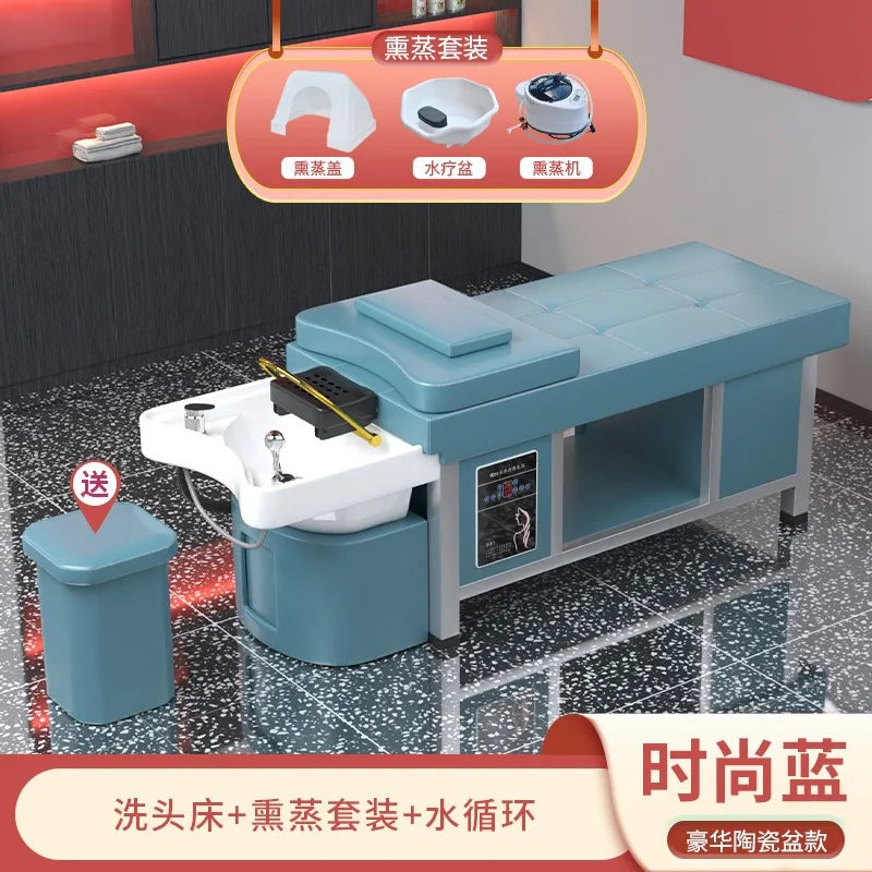 Massage shampoo bed Hair salon special multi-functional Thai fumigation head treatment bed Beauty bed Constant temperature water