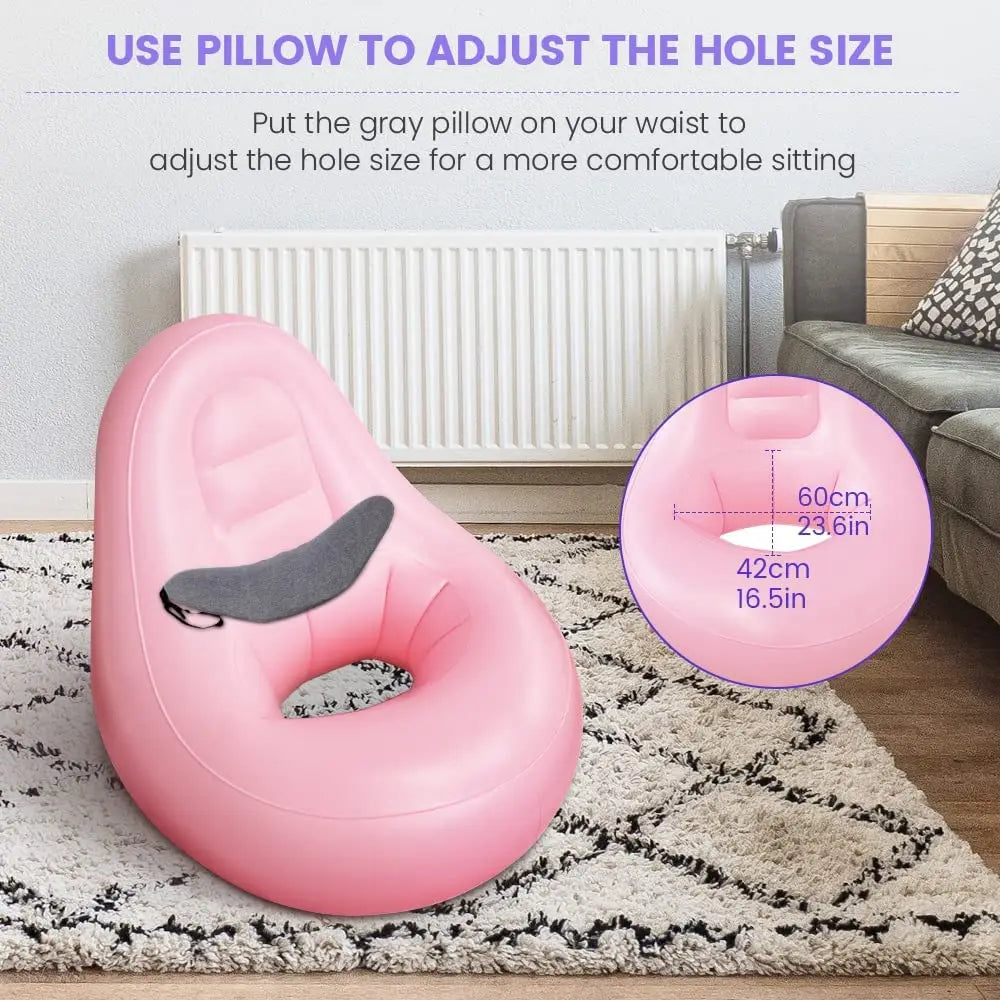 Inflatable BBL Chair Glow Up Chair for Lipo Surgery Brazilian Butt Lift Recovery Sitting Lounging Pregnancy Gentle Butt Recovery
