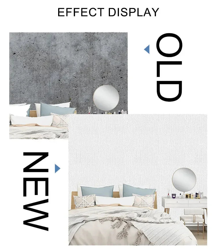Linen Wallpaper Self-adhesive Waterproof Moisture-proof and Moldy Resistant 3D Wall Stickers Home Living Room Wall Decoration