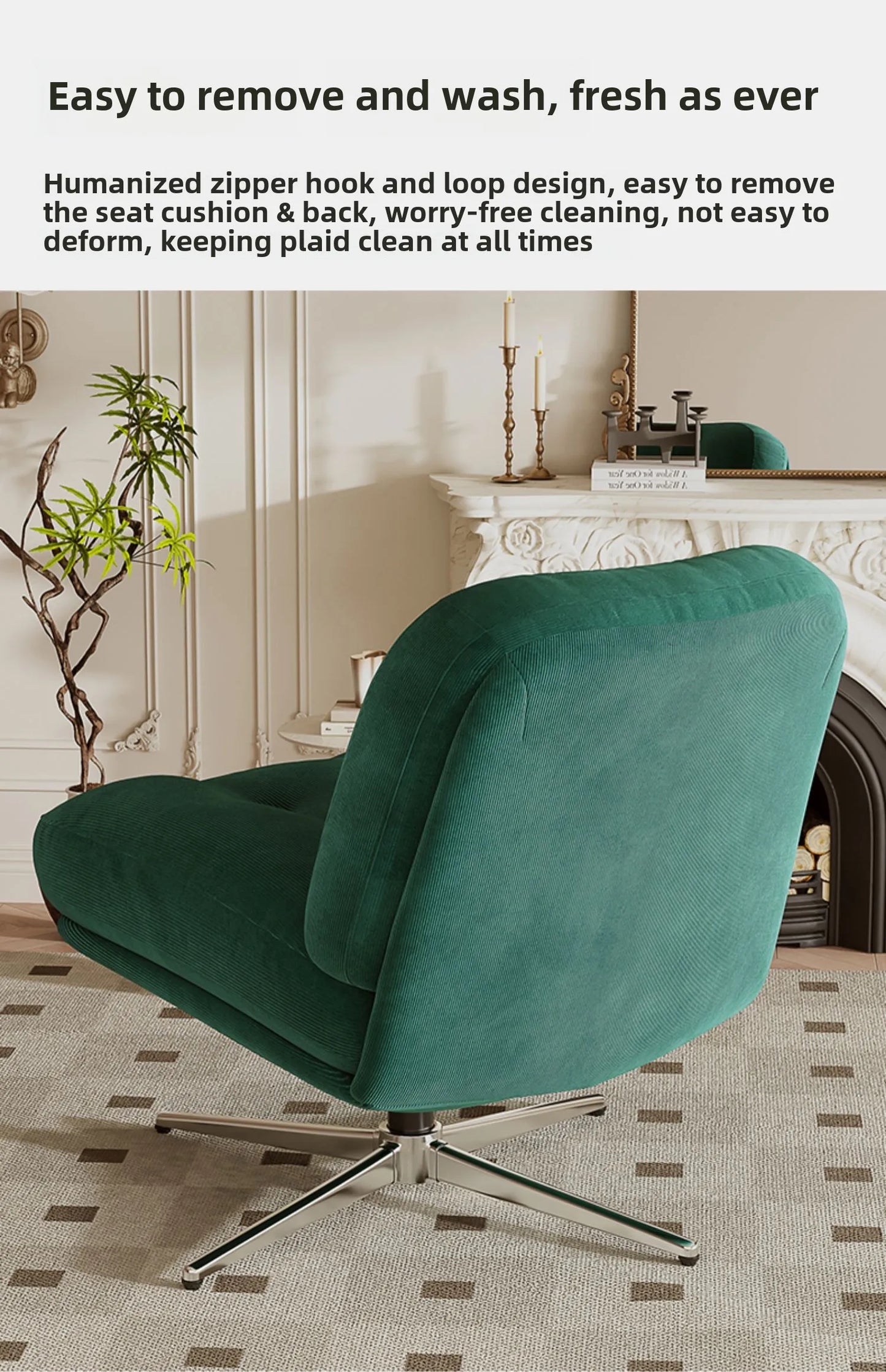 Single sofa chair light luxury medieval Bauhaus living room leisure chair bedroom lazy sofa