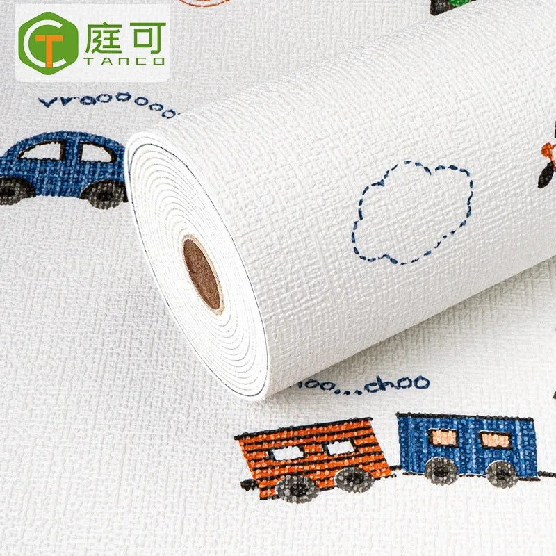 3D Wall Stickers Sound Insulation Antibacterial Moisture-proof Self-Adhesive Waterproof Wallpaper DIY Home Wall Decor