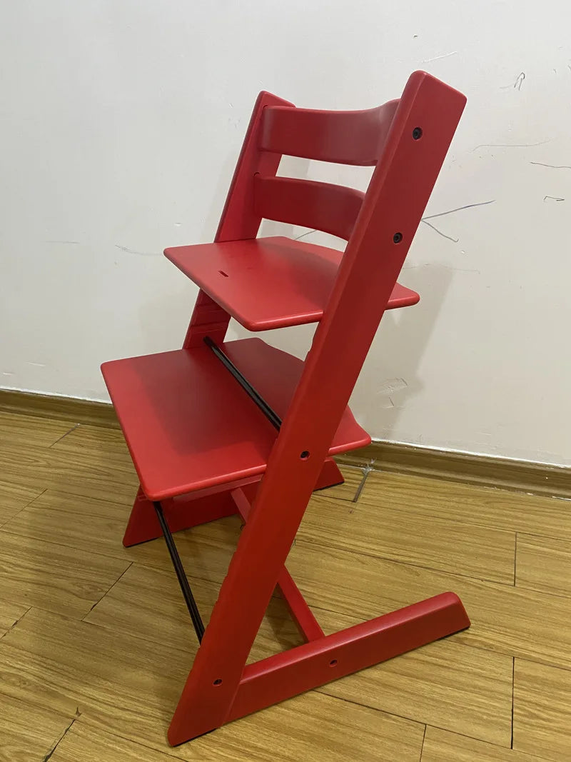X&D Children's Growth Chair Baby Dining Chair Multifunctional Adjustable Beech Wood Children's High Legged Learning Chair 2024