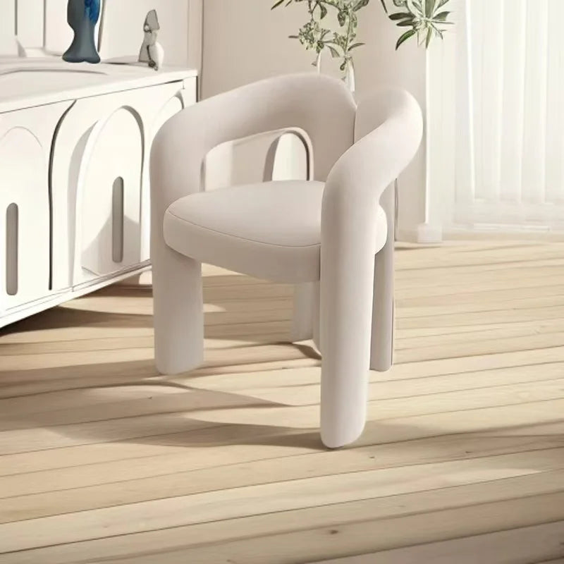Richome Dressing Chair Makeup Flannel Stool Luxury Comfortable Chair for Dressing Table Livingroom Clothing Store Modern Design