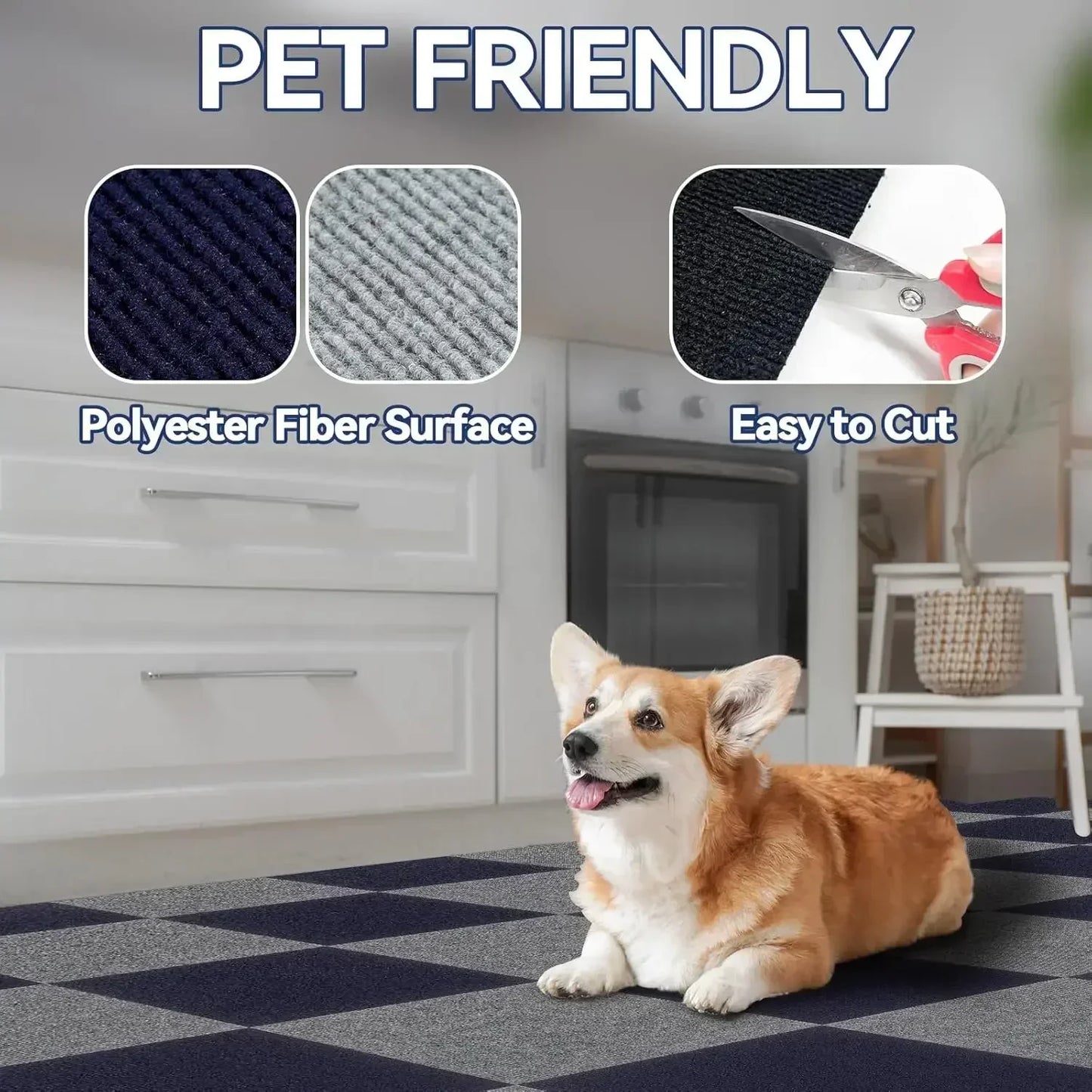 30x30CM DIY Self Adhesive Carpet Floor Tiles Sticker Square Rugs Peel And Stick Mat Flooring For Kitchen Home Decor Carpets 