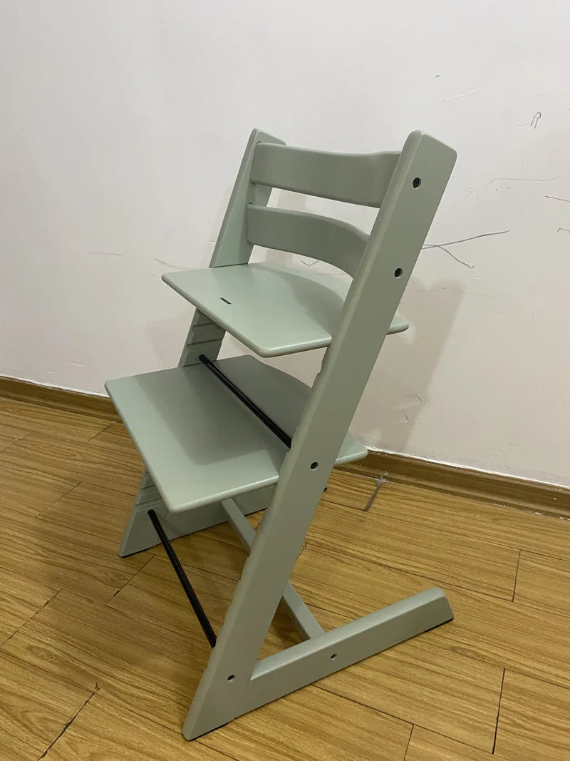 X&D Children's Growth Chair Baby Dining Chair Multifunctional Adjustable Beech Wood Children's High Legged Learning Chair 2024