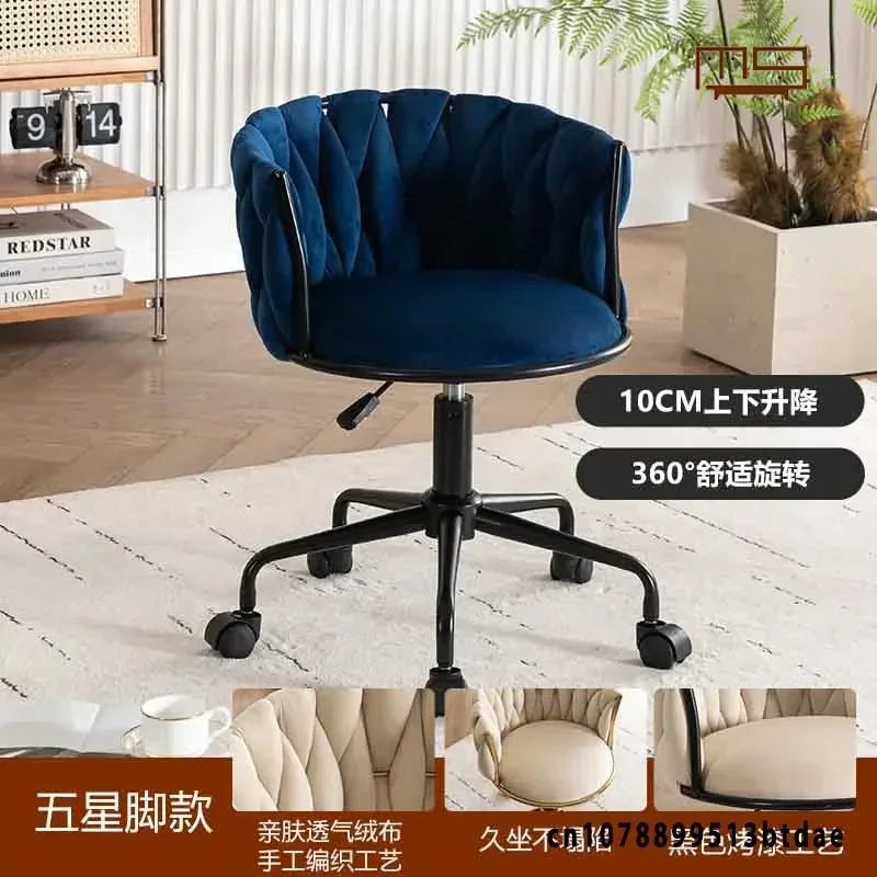 Home Girls Bedroom Makeup Chair, Comfortable for Long Periods of Time Grace Living Room Backrest Lift Swivel Chair JQM Furniture