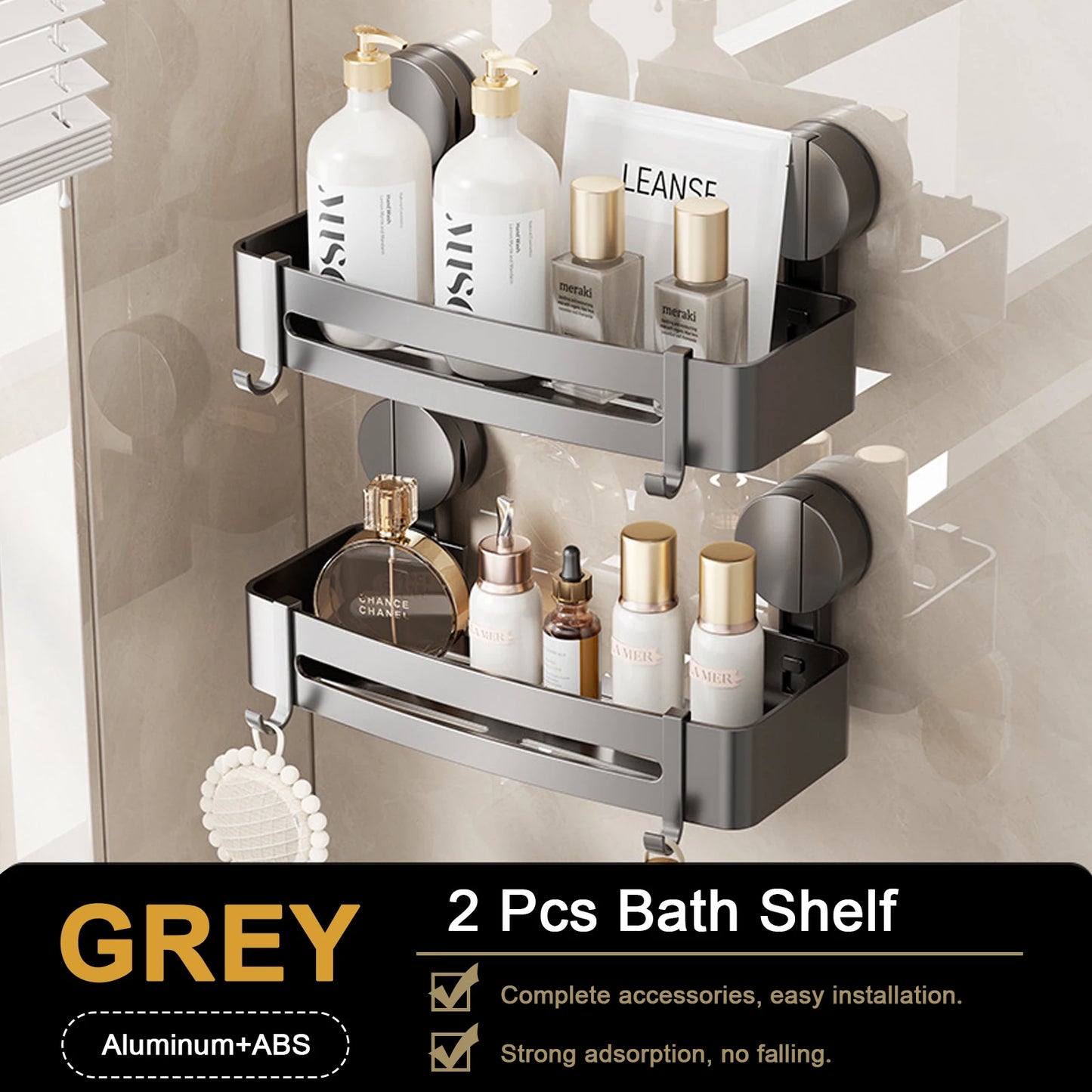 Bathroom Shelf for Shower Wall Mounted Shampoo Bottle Orangizer Shower Corner Rack Storage Punch-free Bathroom Accessories