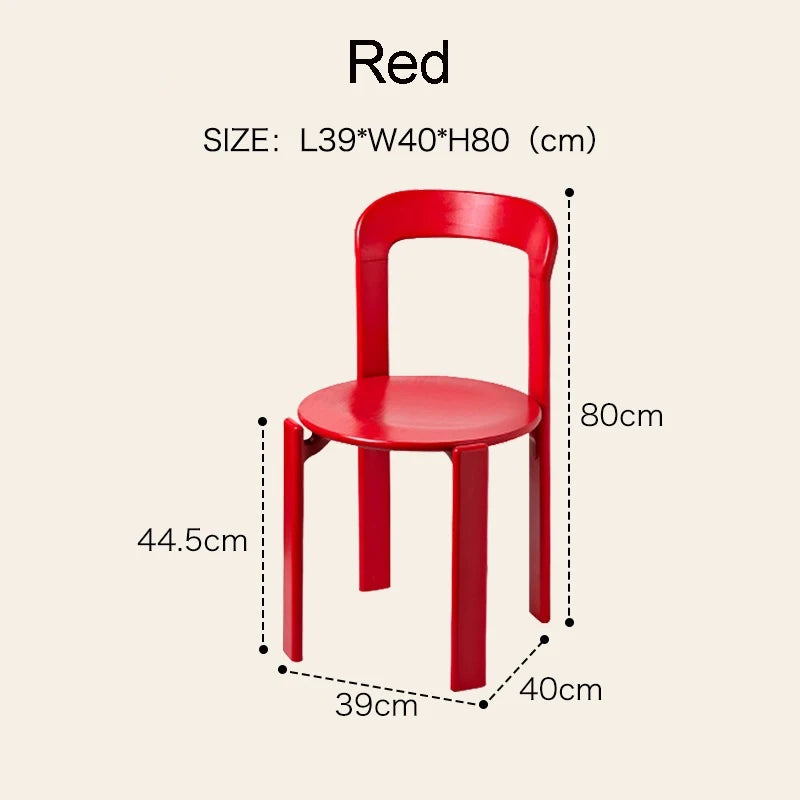 Nordic Beech Solid Wood Plywood Dining Stackable Vintage Curved Rey Backrest Swiss Chair
