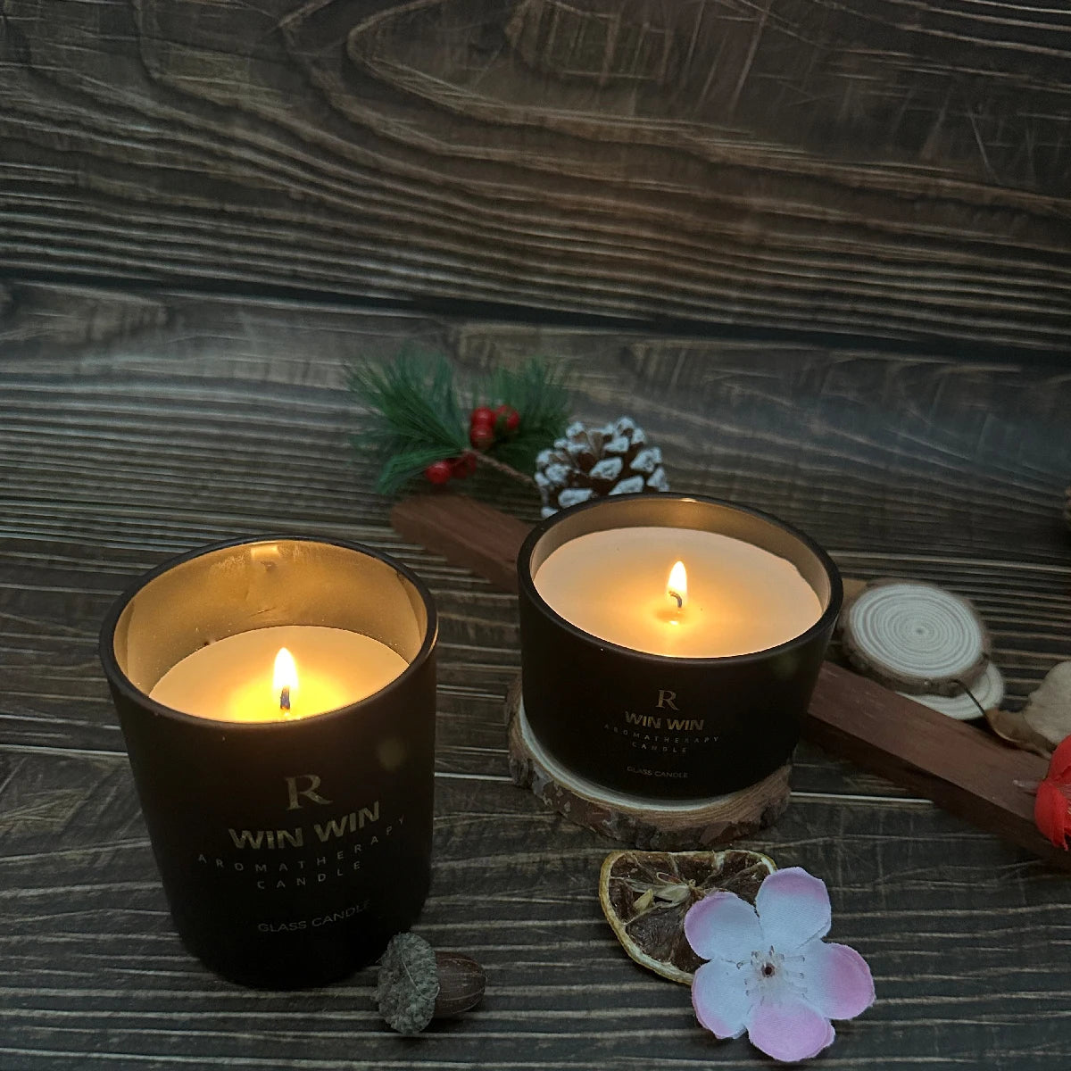 Lavender/Velvet Rose Black Cup Size Cup Aromatherapy Candle Bedroom Fragrance Candle Hand Gift Smokeless Soybean Wax Candle