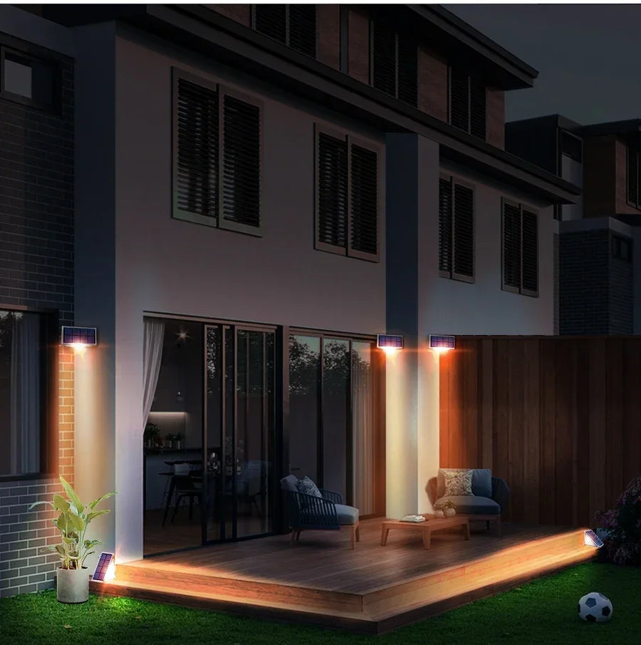 6pcs LED Step Lamp Stair Light Outdoor IP67 Waterproof Solar Light With Lens Anti-theft Decor Lighting For Garden Deck Path