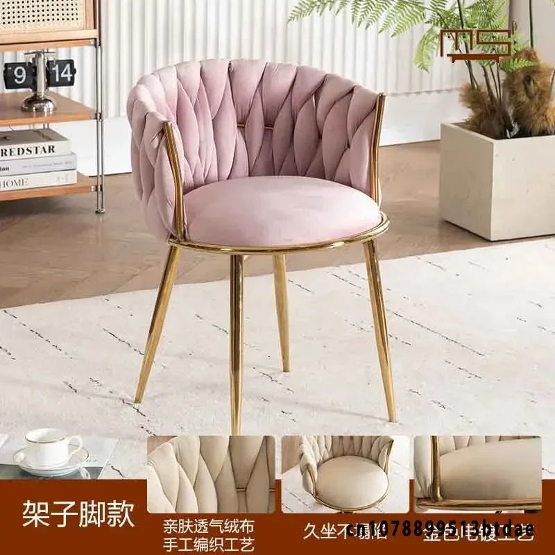 Home Girls Bedroom Makeup Chair, Comfortable for Long Periods of Time Grace Living Room Backrest Lift Swivel Chair JQM Furniture