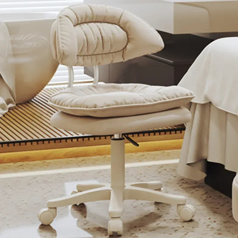 Nordic Luxury Salon Stool Special Lifting Rotating Backrest Bar Seat Large Hairdressing Manicurist Circle Chair