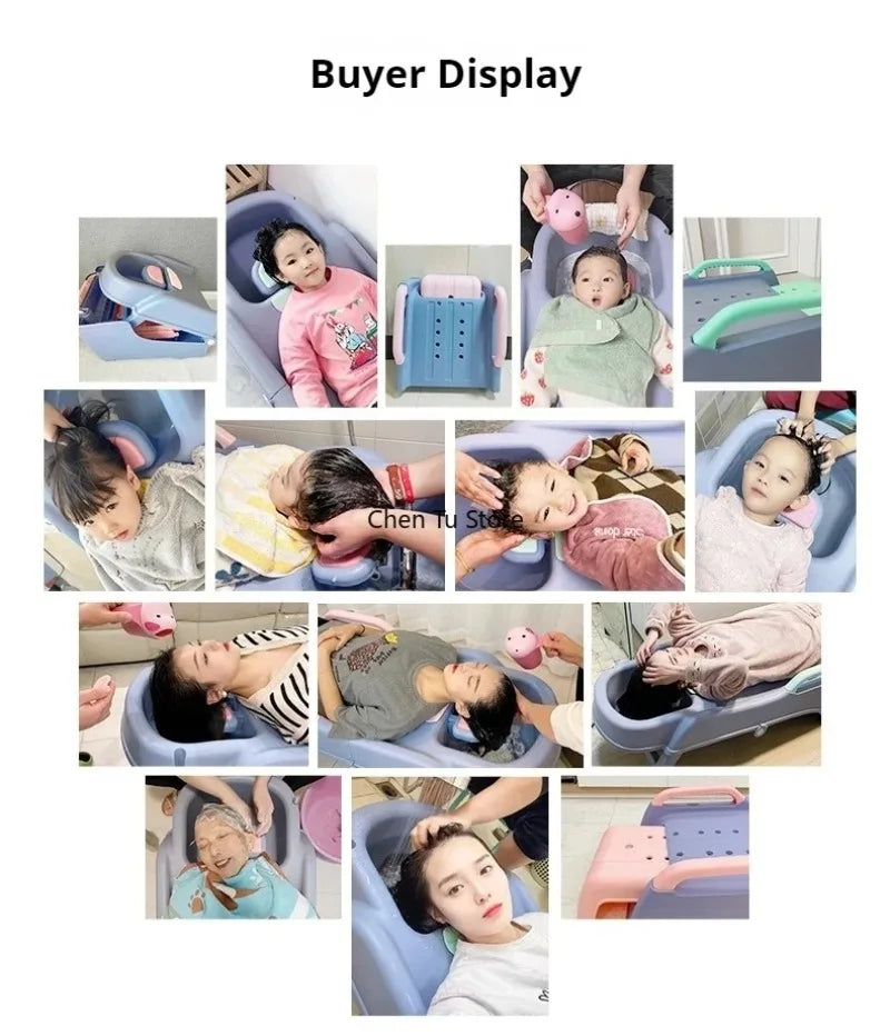 Plastic Children Shampoo Bed Foldable Hair Washing Chair Chairs Spa Basin Massage Bed Luxury Sillon Peluqueria Salon Furniture