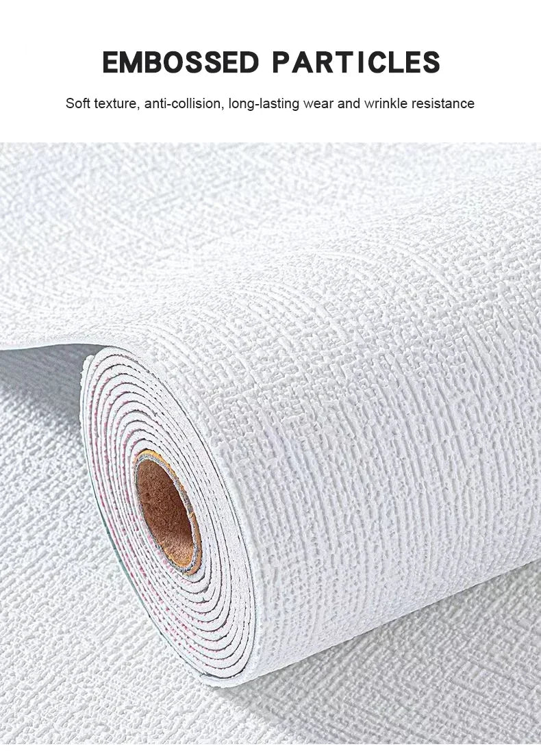 Linen Wallpaper Self-adhesive Waterproof Moisture-proof and Moldy Resistant 3D Wall Stickers Home Living Room Wall Decoration