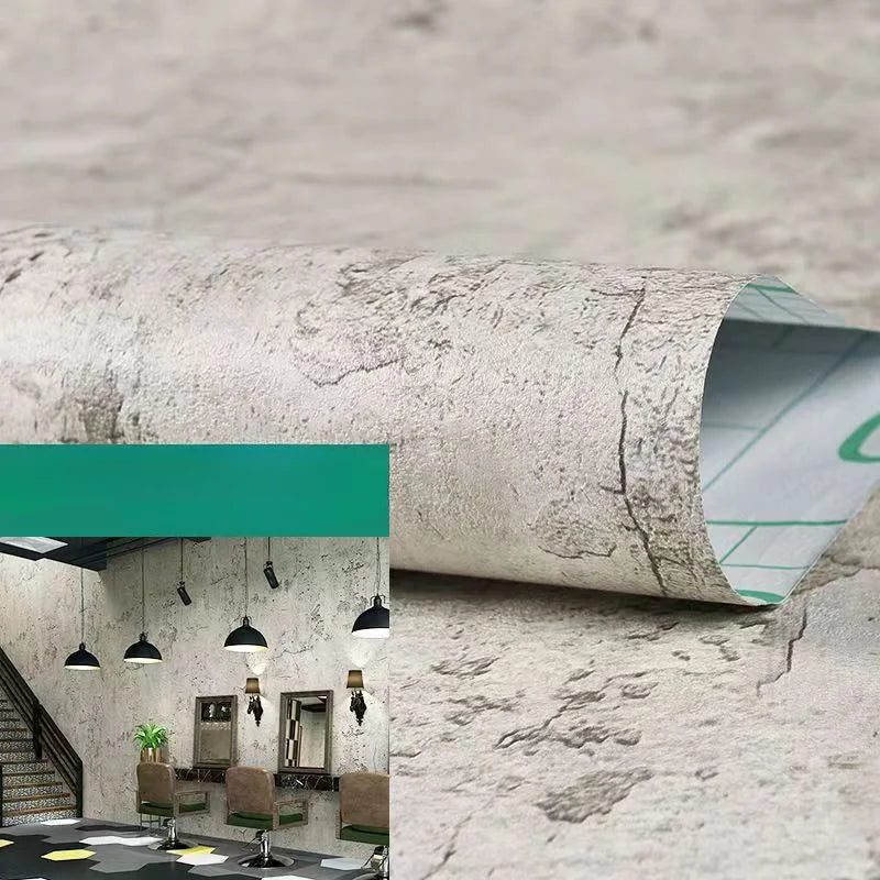 Concrete Countertop Contact Paper Gray Cement Industrial Paper 3D Textured Self Adhesive Waterproof Wallpaper for Home Decor