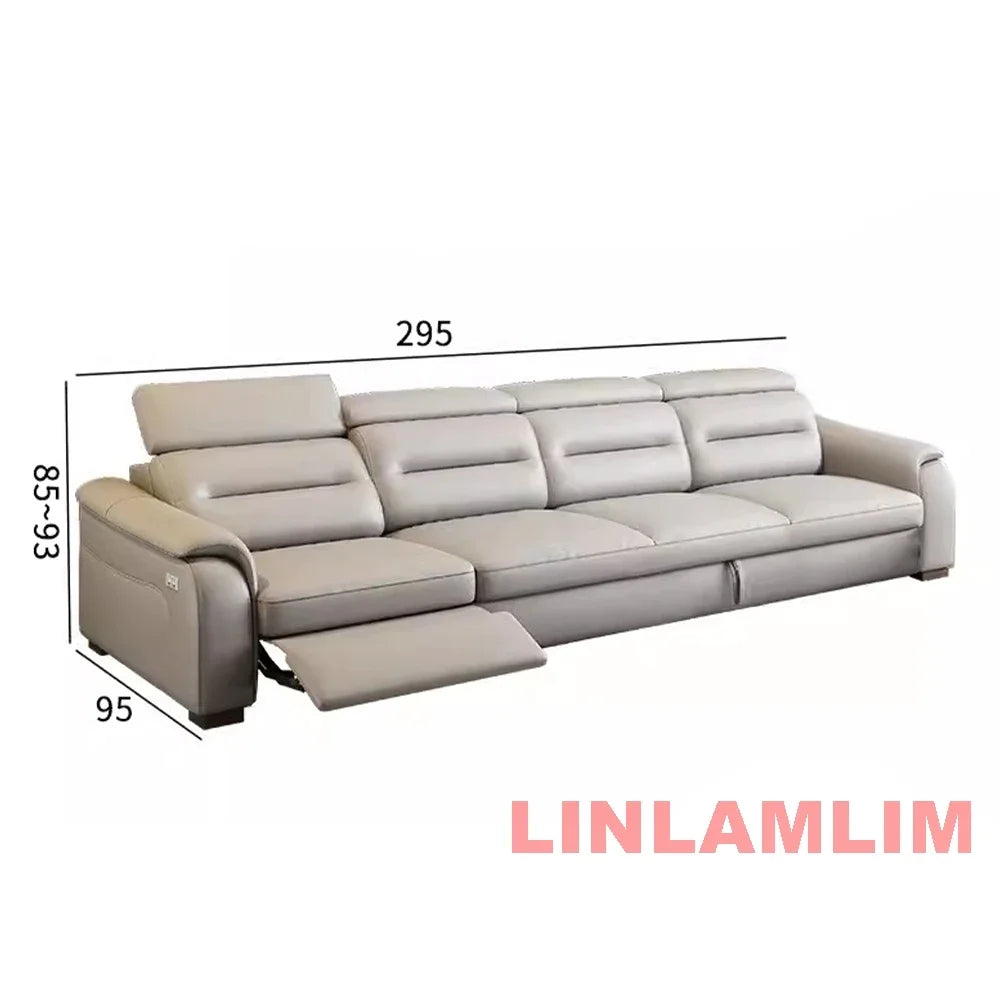 MINGDIBAO Multifunctional Convertible Sofa Bed With Eletric Recliner, Folding Sofa Cama With Power Reclining Seats & Storage Box