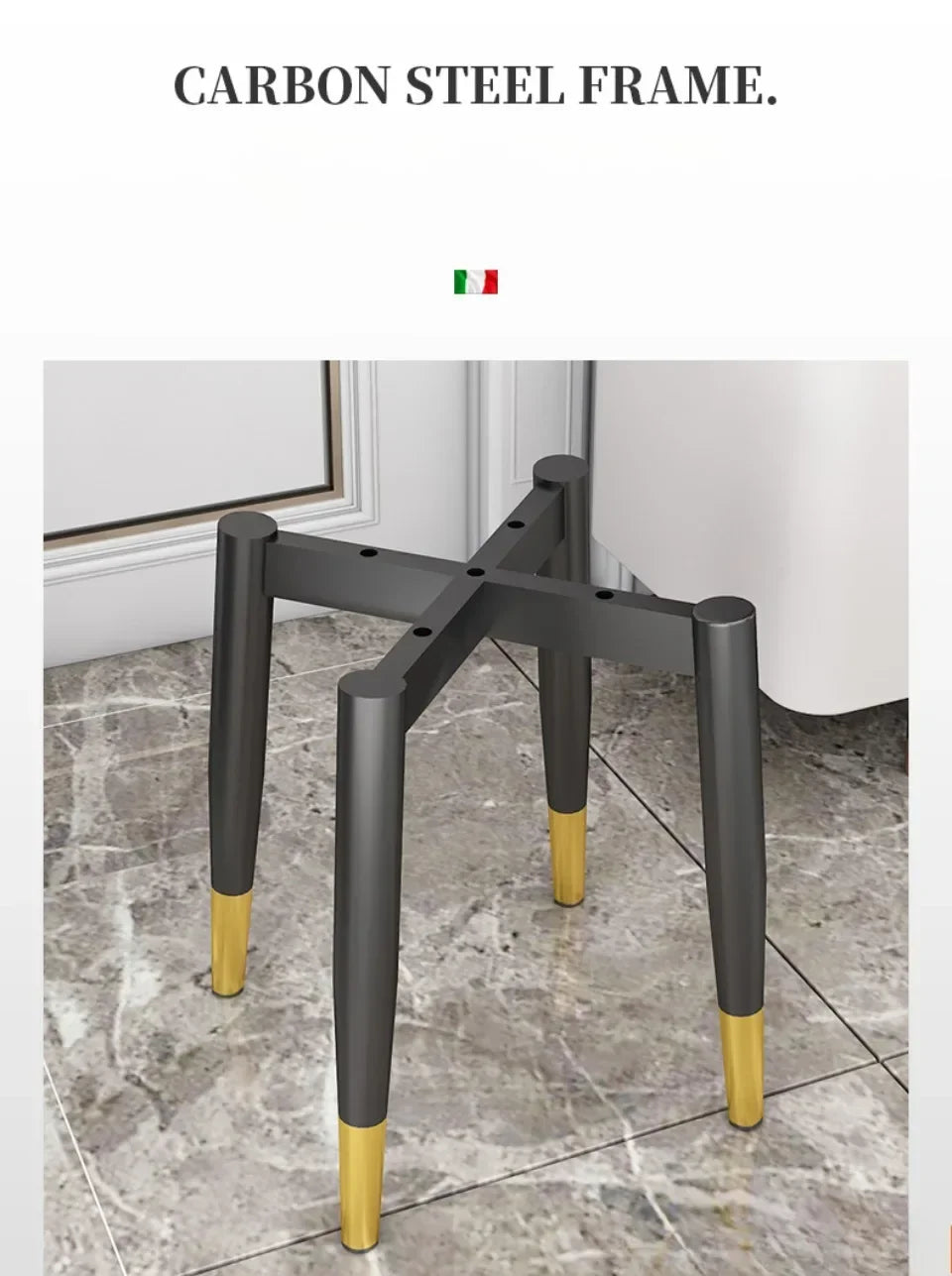 Dining Chair Living Room Leatherwear Latex Version Light Luxury Chair Dining Room Thickening Stable Leatherwear Square Stools