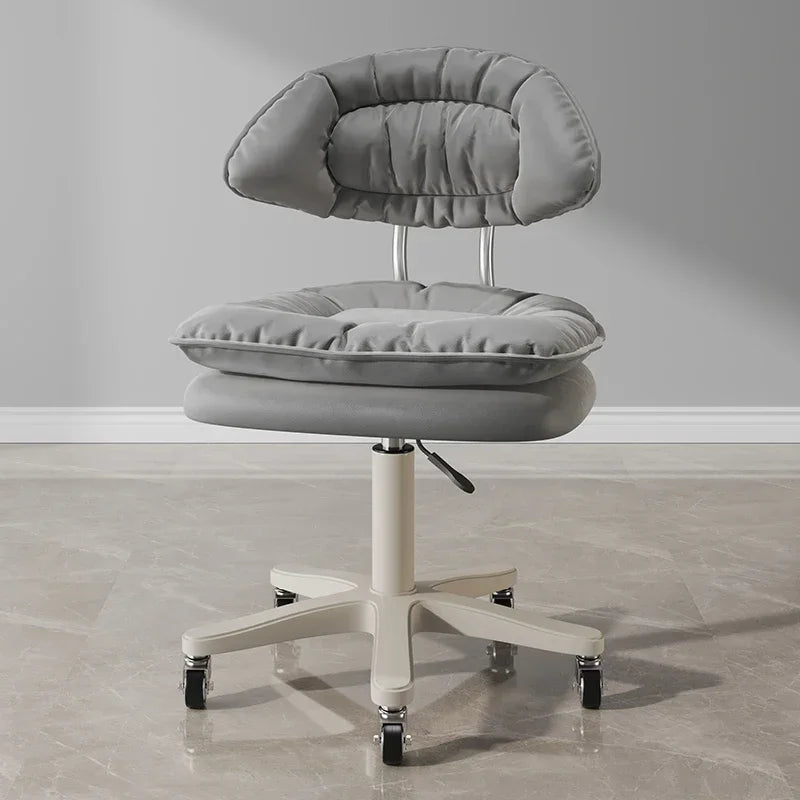Nordic Luxury Salon Stool Special Lifting Rotating Backrest Bar Seat Large Hairdressing Manicurist Circle Chair