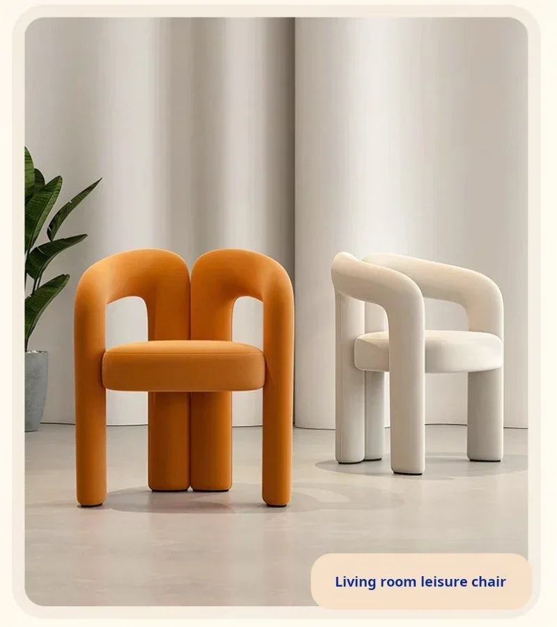 Richome Dressing Chair Makeup Flannel Stool Luxury Comfortable Chair for Dressing Table Livingroom Clothing Store Modern Design
