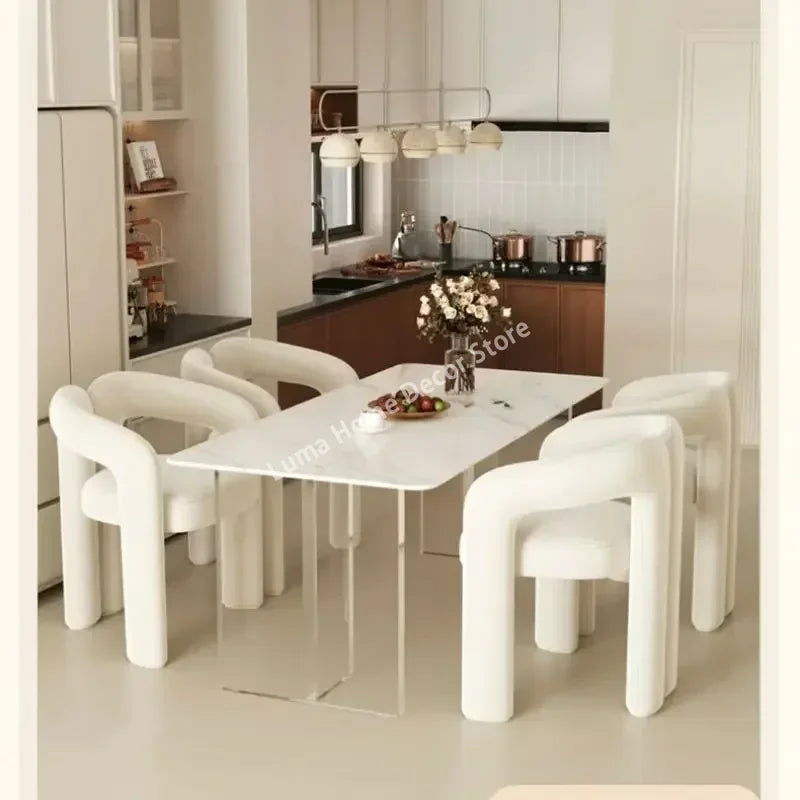 Richome Dressing Chair Makeup Flannel Stool Luxury Comfortable Chair for Dressing Table Livingroom Clothing Store Modern Design