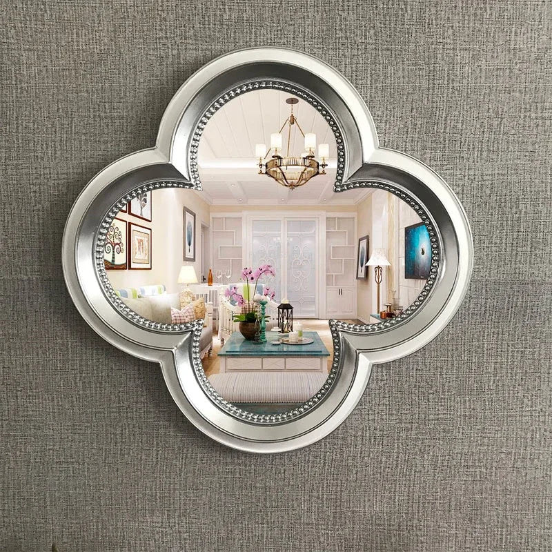 American Retro Bathroom Decorative Mirrors Modern Home Decoration Chinese Clover Wall Hanging Art Mirrors Dressing Table Mirrors