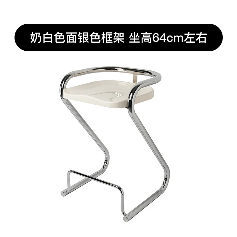 Medieval cream bar chair colorful macaron small apartment ins cafe high chair