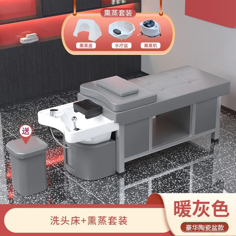 Massage shampoo bed Hair salon special multi-functional Thai fumigation head treatment bed Beauty bed Constant temperature water
