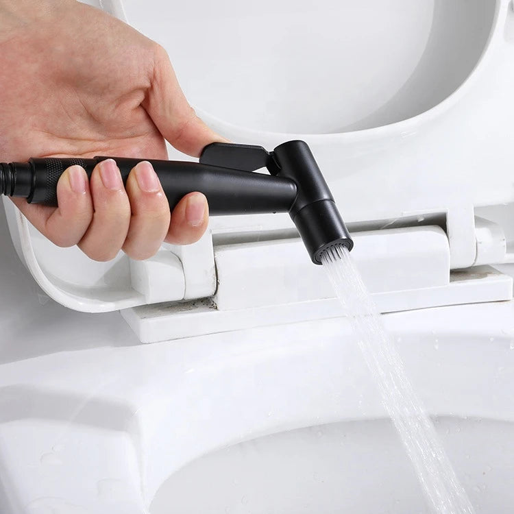 Handheld Toilet Bidet Sprayer with Brass Valve Stainless Steel Bidet Shower Hygienic Shower Wall Mounted Toilet Bidet Sprayer