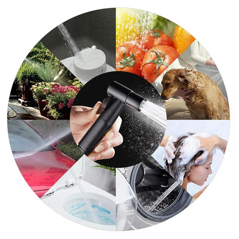 Handheld Toilet Bidet Sprayer with Brass Valve Stainless Steel Bidet Shower Hygienic Shower Wall Mounted Toilet Bidet Sprayer