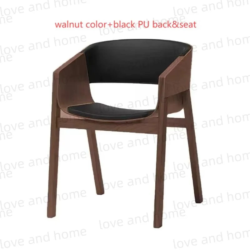 Nordic Oak Solid Wood Plywood Dining Curved Merano Backrest Armchair Chair Leisure Lounge Chair Denmark