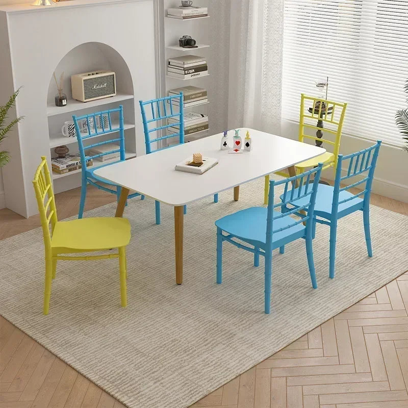 5 Pieces Lightweight Children's Furniture Plastic Chiavari Chairs Suitable for Living Rooms Restaurants Schools Parties Camping