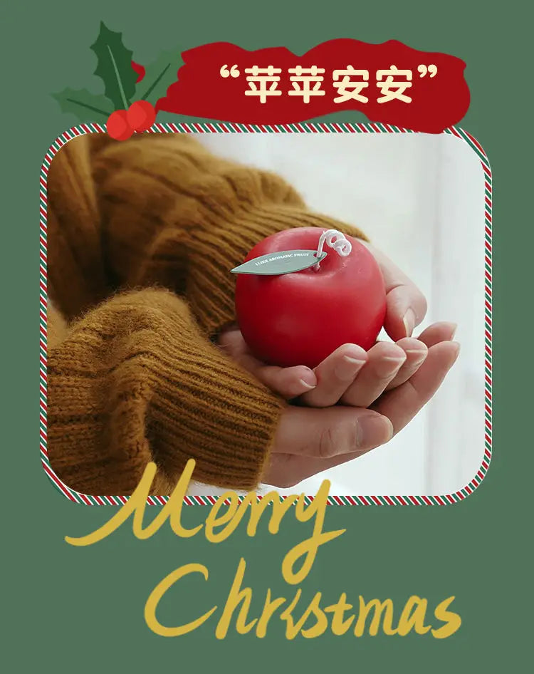Apple Candle Aromatherapy Gift Box Candle Styling Gift for Teachers Candle Blessings Creative Photography Props Decoration