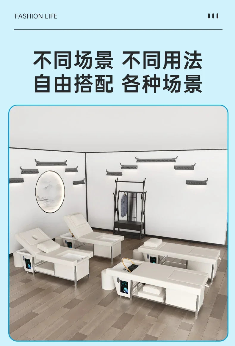 Shower Head Spa Shampo Chair Move Adjust Foot Portable Sink Luxury Hair Wash Bed Massage Shampouineuse Salon Equipment MQ50SC
