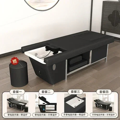 Shower Head Spa Shampo Chair Move Adjust Foot Portable Sink Luxury Hair Wash Bed Massage Shampouineuse Salon Equipment MQ50SC