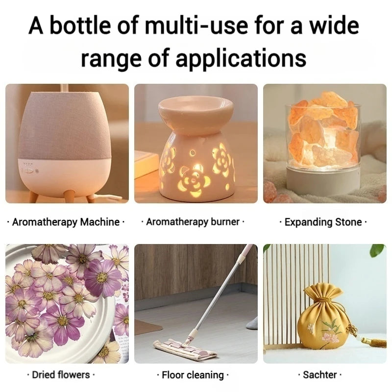 10ml Essential Oils Fragrance Lavender Lemon Jasmine Rose Sandalwood Diffuser Humidifier Scent Making Scented Candles Massage