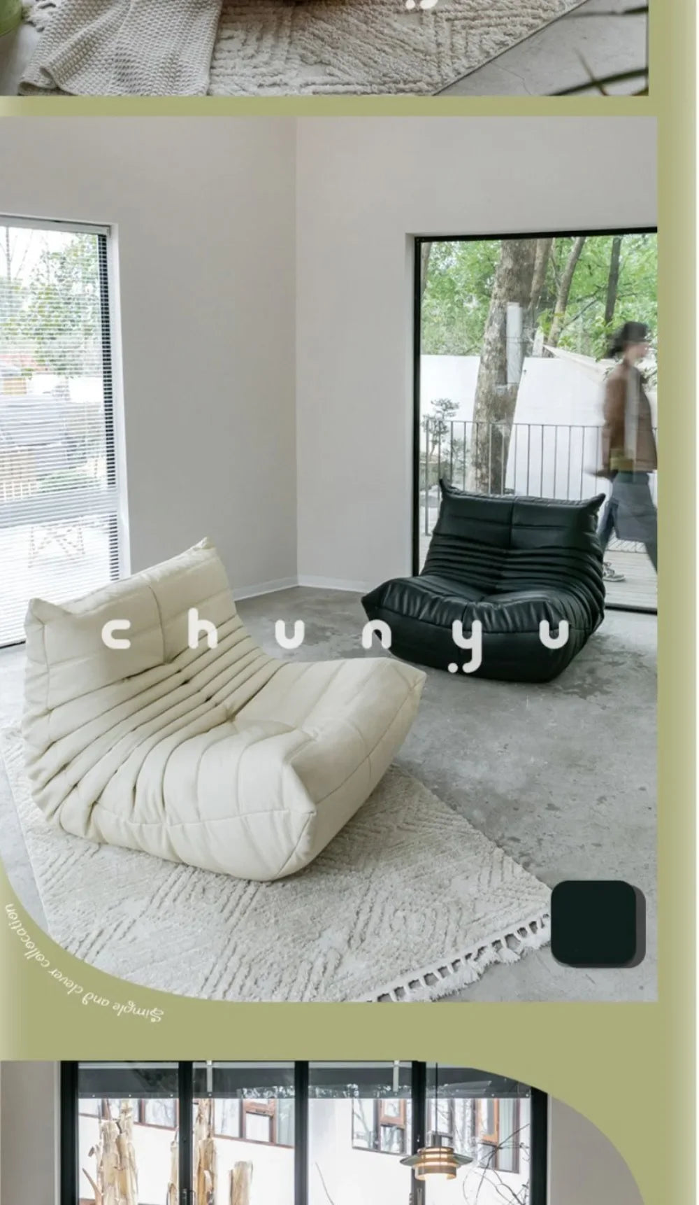 Caterpillar lazy sofa recliner togo bedroom leisure technology single Internet celebrity lazy leisure chair balcony living room