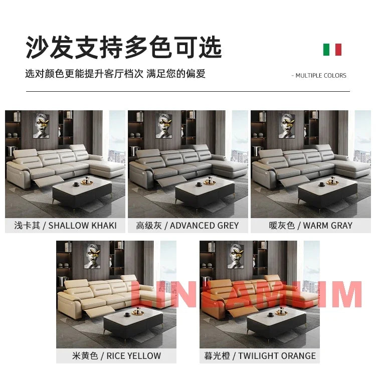 MINGDIBAO Multifunctional Convertible Sofa Bed With Eletric Recliner, Folding Sofa Cama With Power Reclining Seats & Storage Box