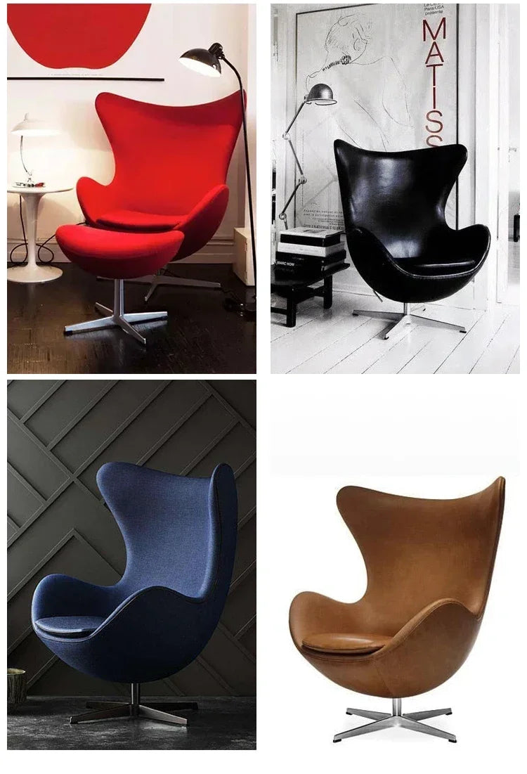 Modern Art Designer Leisure Creative Chair Office Leisure Eggshell Modern Art Egg Chair Nordic Single Sofa Egg Chair Egg Shell