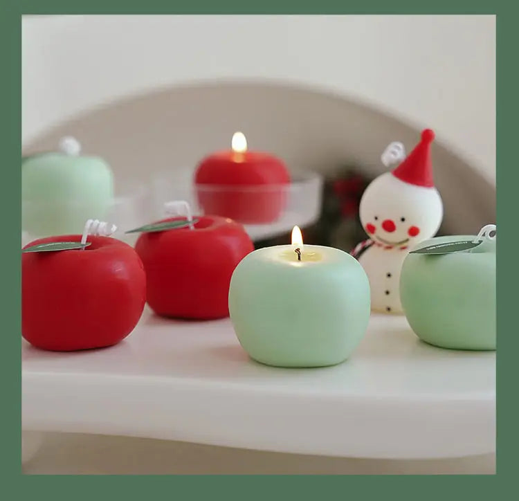 Apple Candle Aromatherapy Gift Box Candle Styling Gift for Teachers Candle Blessings Creative Photography Props Decoration