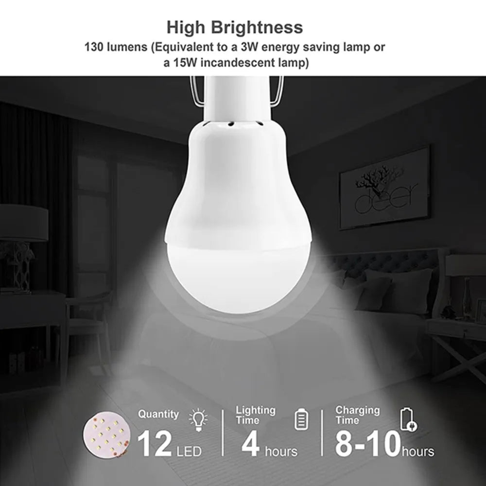 Solar Fan light Solar Powered AC DC Rechargeable Solar Fan with Solar Panel and LED Bulb light for Outdoor  LED Camping Lights