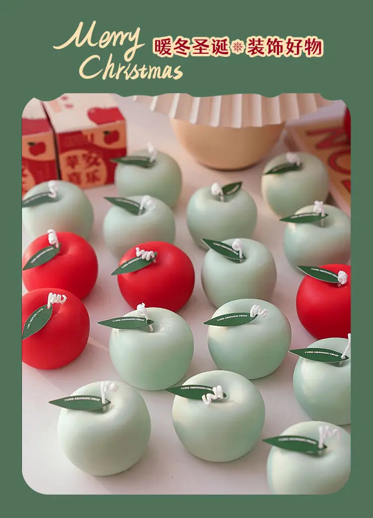 Apple Candle Aromatherapy Gift Box Candle Styling Gift for Teachers Candle Blessings Creative Photography Props Decoration
