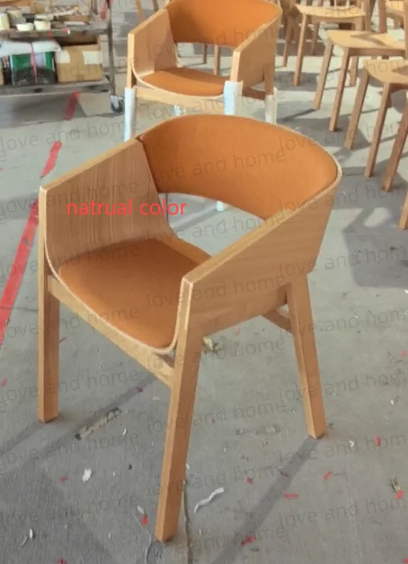 Nordic Oak Solid Wood Plywood Dining Curved Merano Backrest Armchair Chair Leisure Lounge Chair Denmark