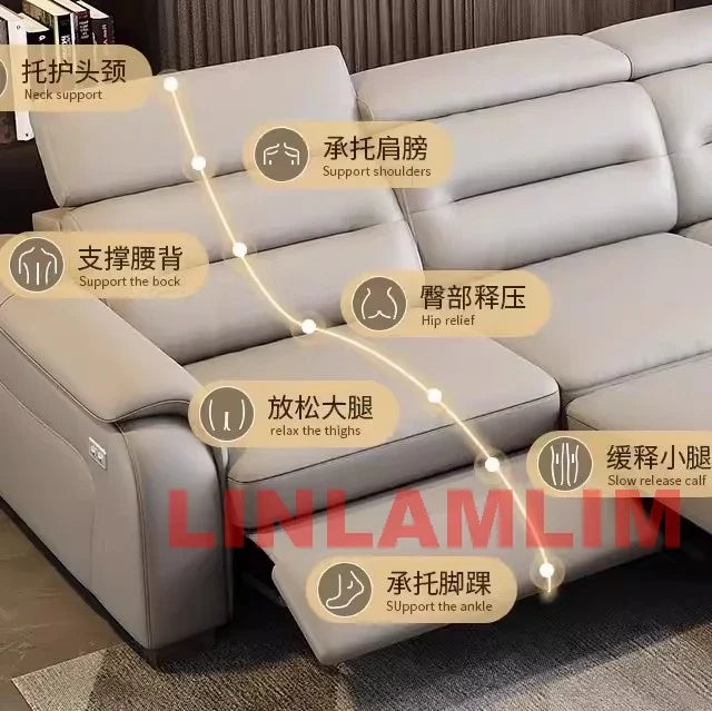 MINGDIBAO Multifunctional Convertible Sofa Bed With Eletric Recliner, Folding Sofa Cama With Power Reclining Seats & Storage Box