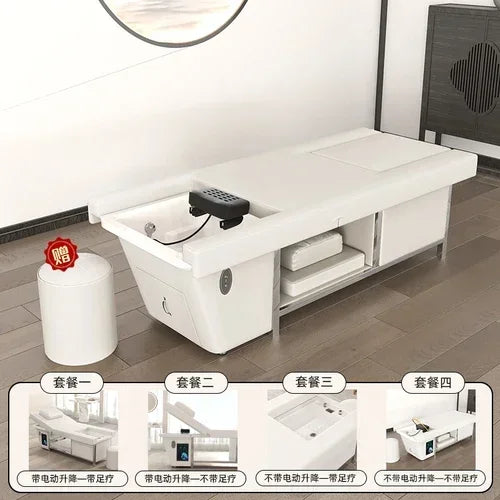 Shower Head Spa Shampo Chair Move Adjust Foot Portable Sink Luxury Hair Wash Bed Massage Shampouineuse Salon Equipment MQ50SC