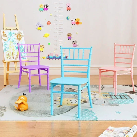 5 Pieces Lightweight Children's Furniture Plastic Chiavari Chairs Suitable for Living Rooms Restaurants Schools Parties Camping